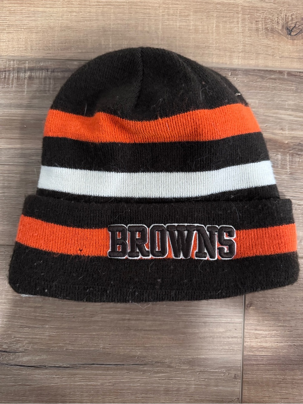 New Era Cleveland Browns Knit Hat - Black, Orange & White